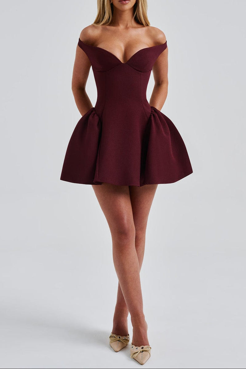 Marla Mini Dress - Cherry Lacquer main image 0