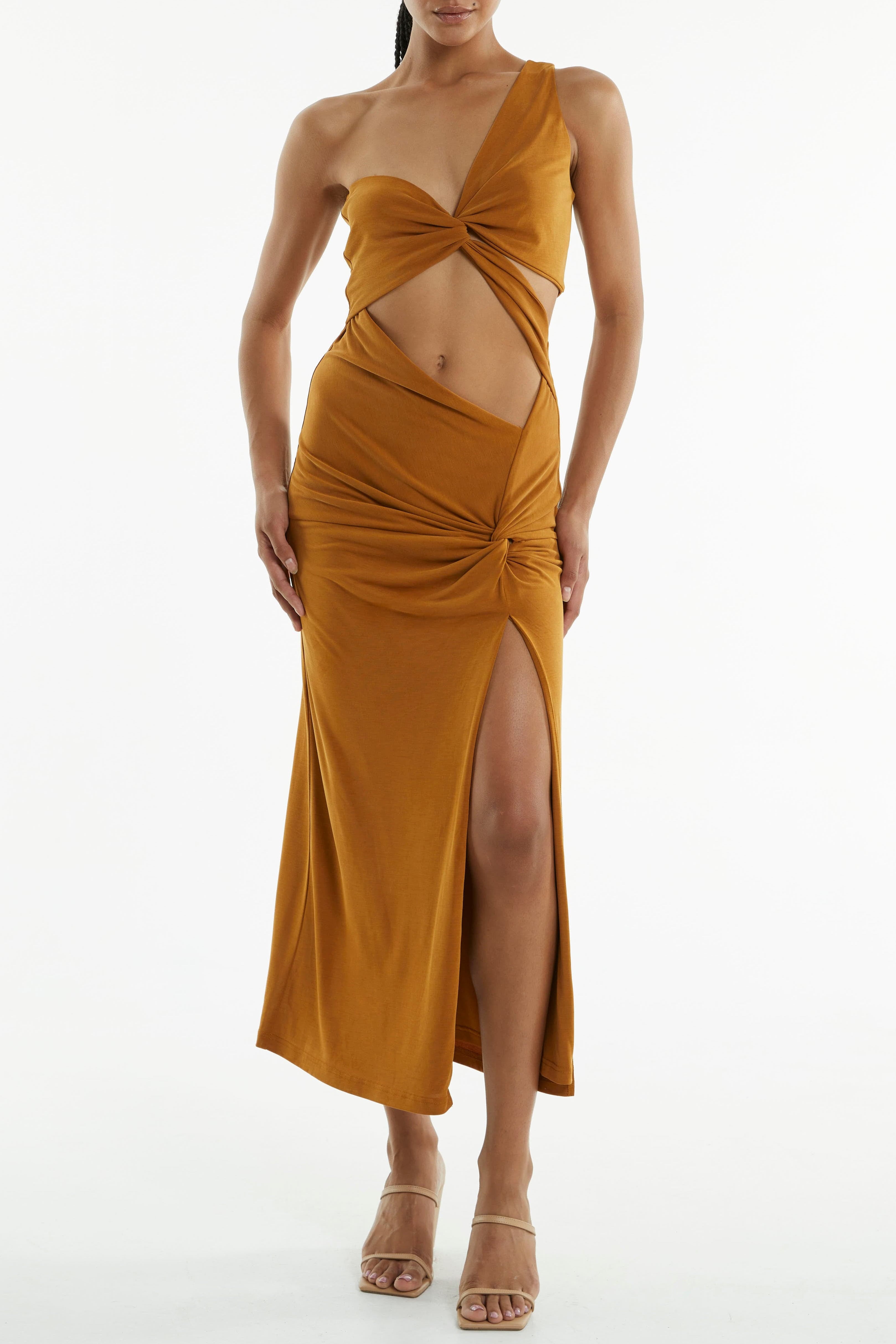 TURN AROUND TWIST OUT MIDI | CAMEL