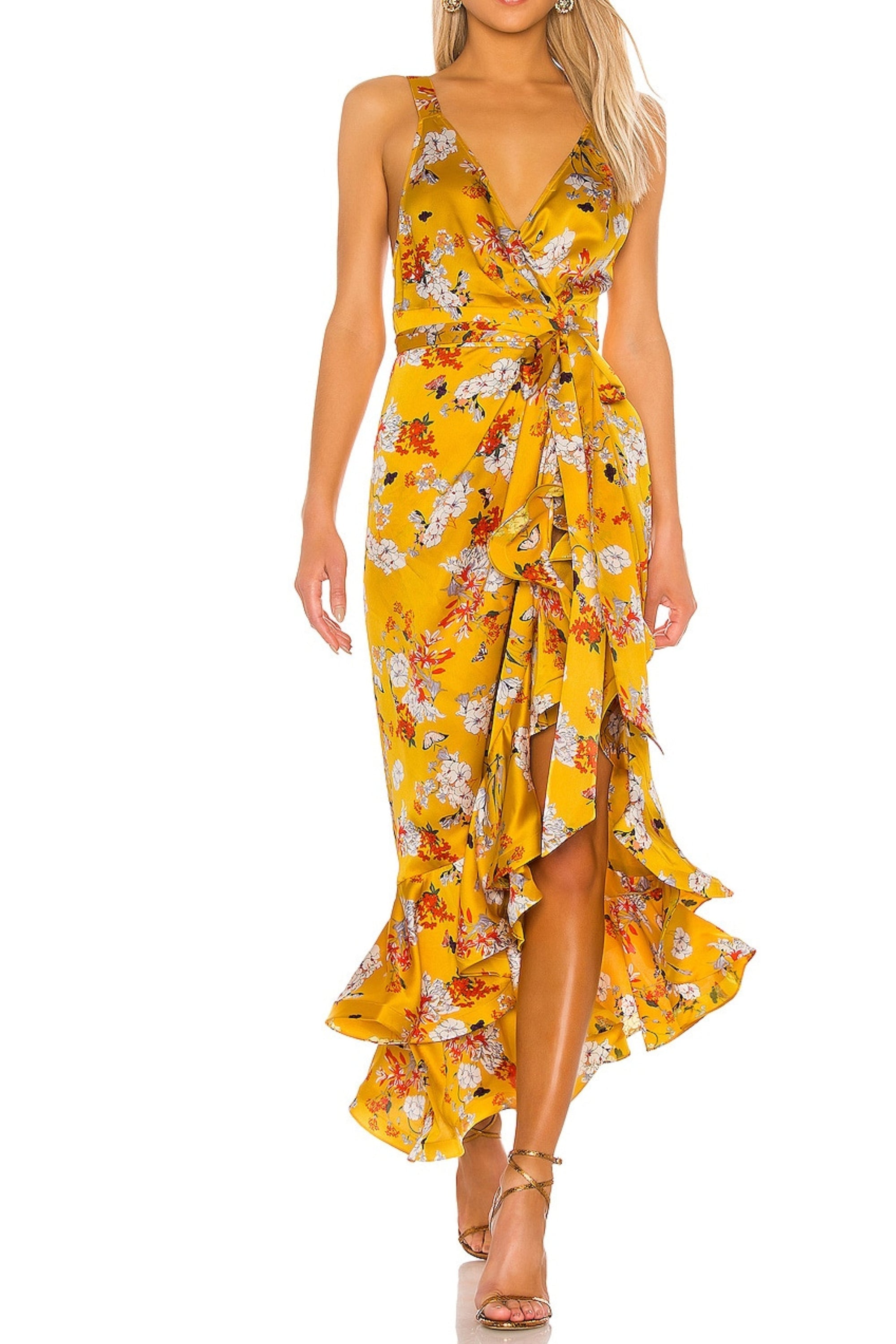 NARCISS MIDI DRESS IN YELLOW