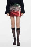 tracy Sequin Skirt in Silver