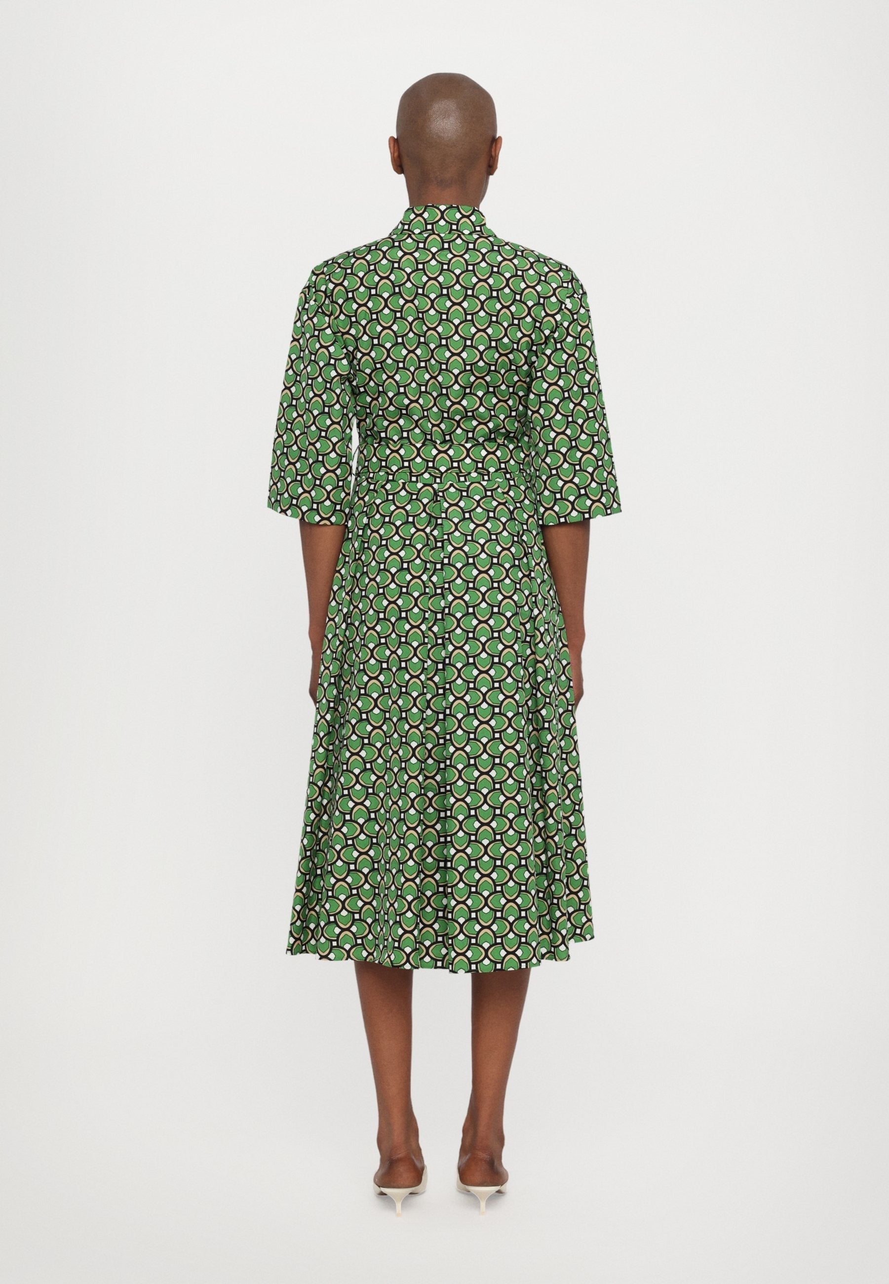 Varenna Cotton Shirt Dress - Green