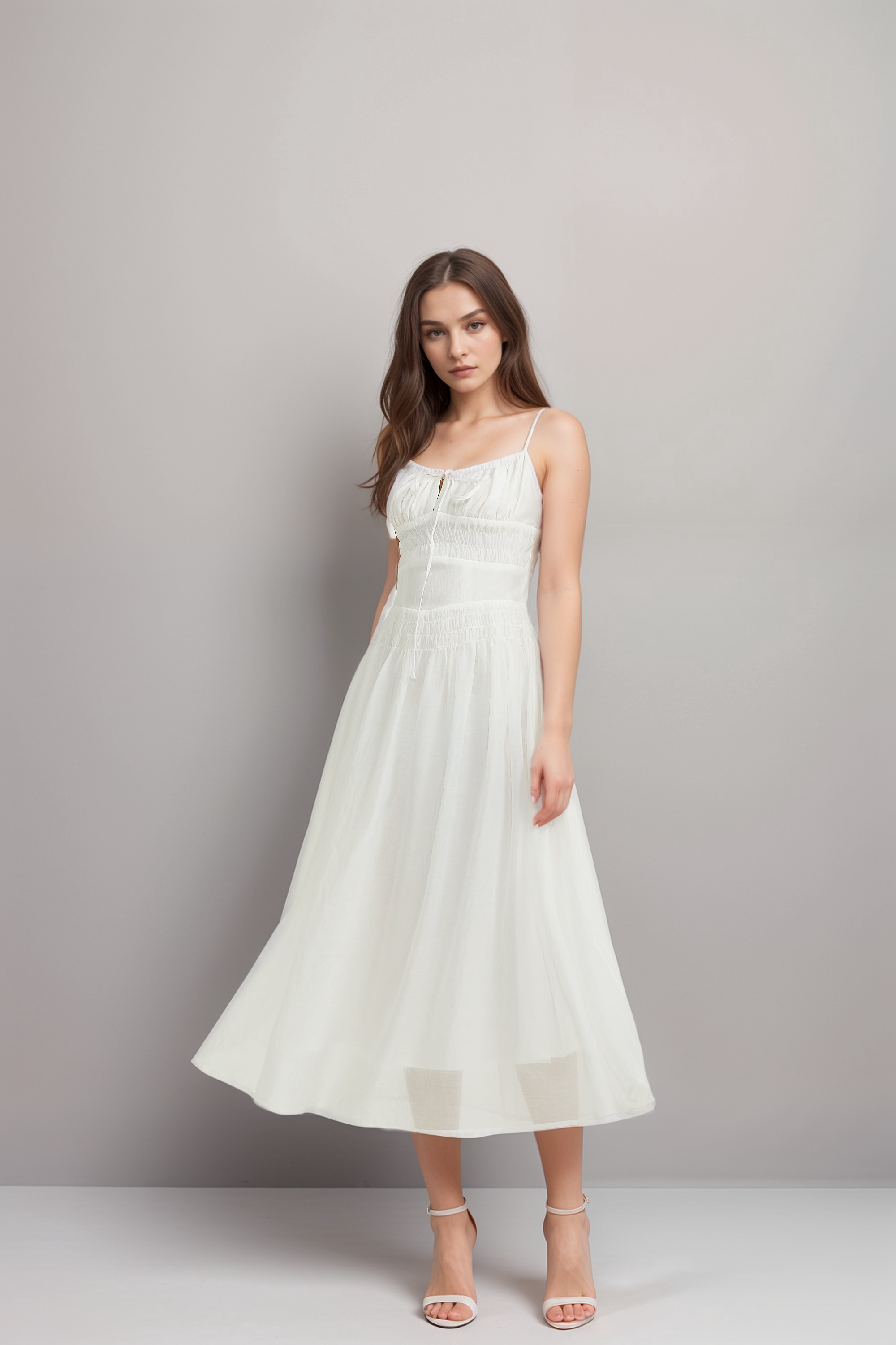 Sancia spaghetti-strap layered dress