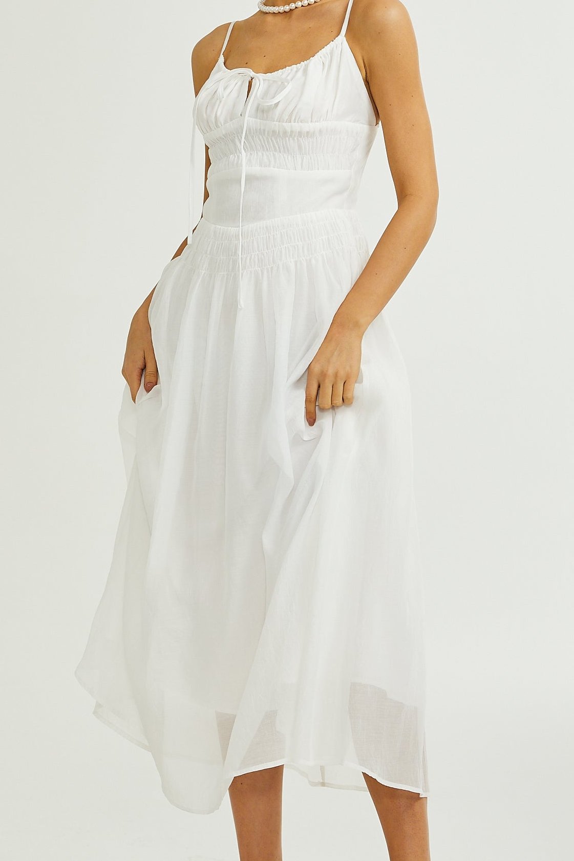 Sancia spaghetti-strap layered dress
