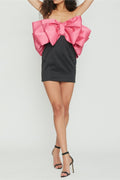 Bowknot Strapless Mini Dress - Sexy Bandeau Party Dress