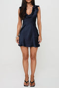 Butacup frill mini dress in navy