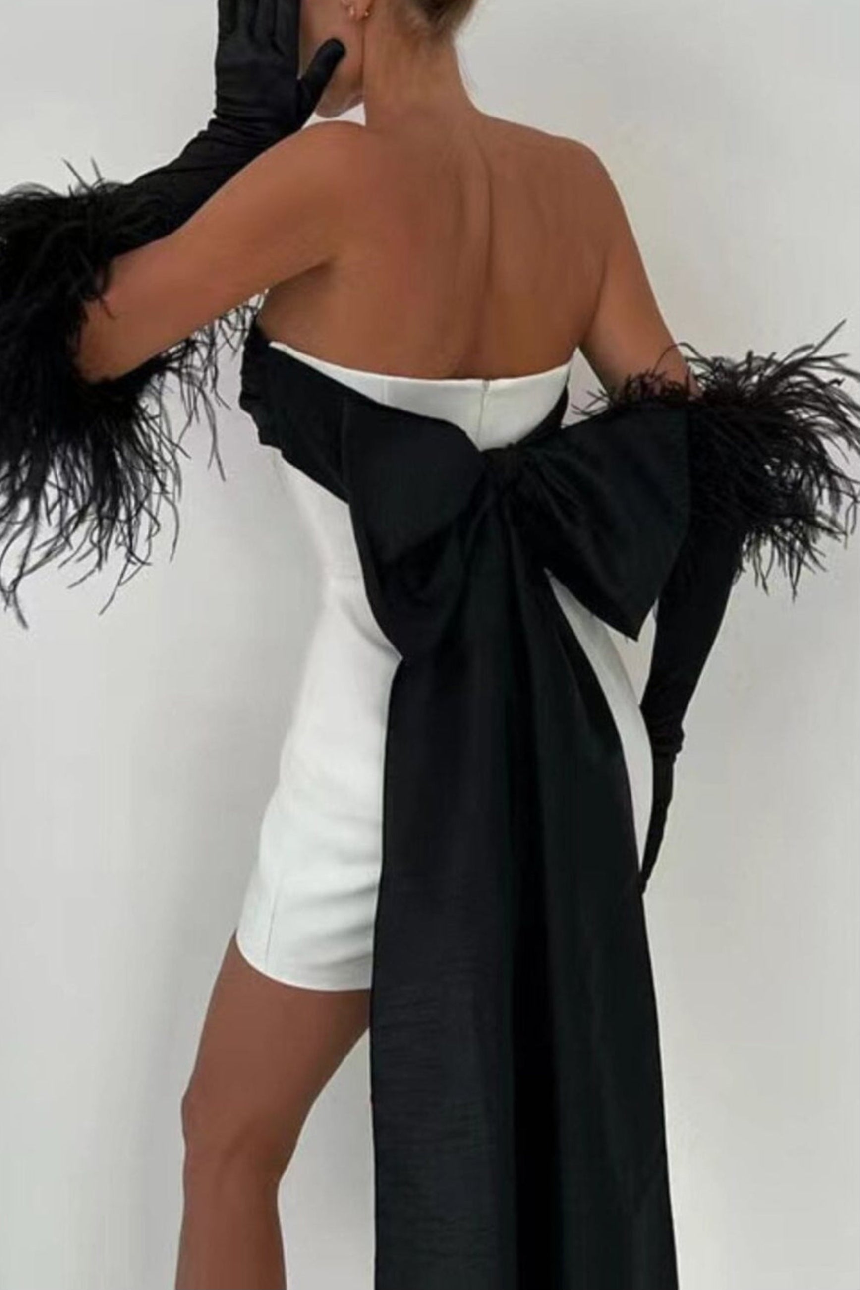 HEPBURN BOW - DETAIL MINI DRESS