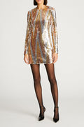 Chevron sequin mini dress