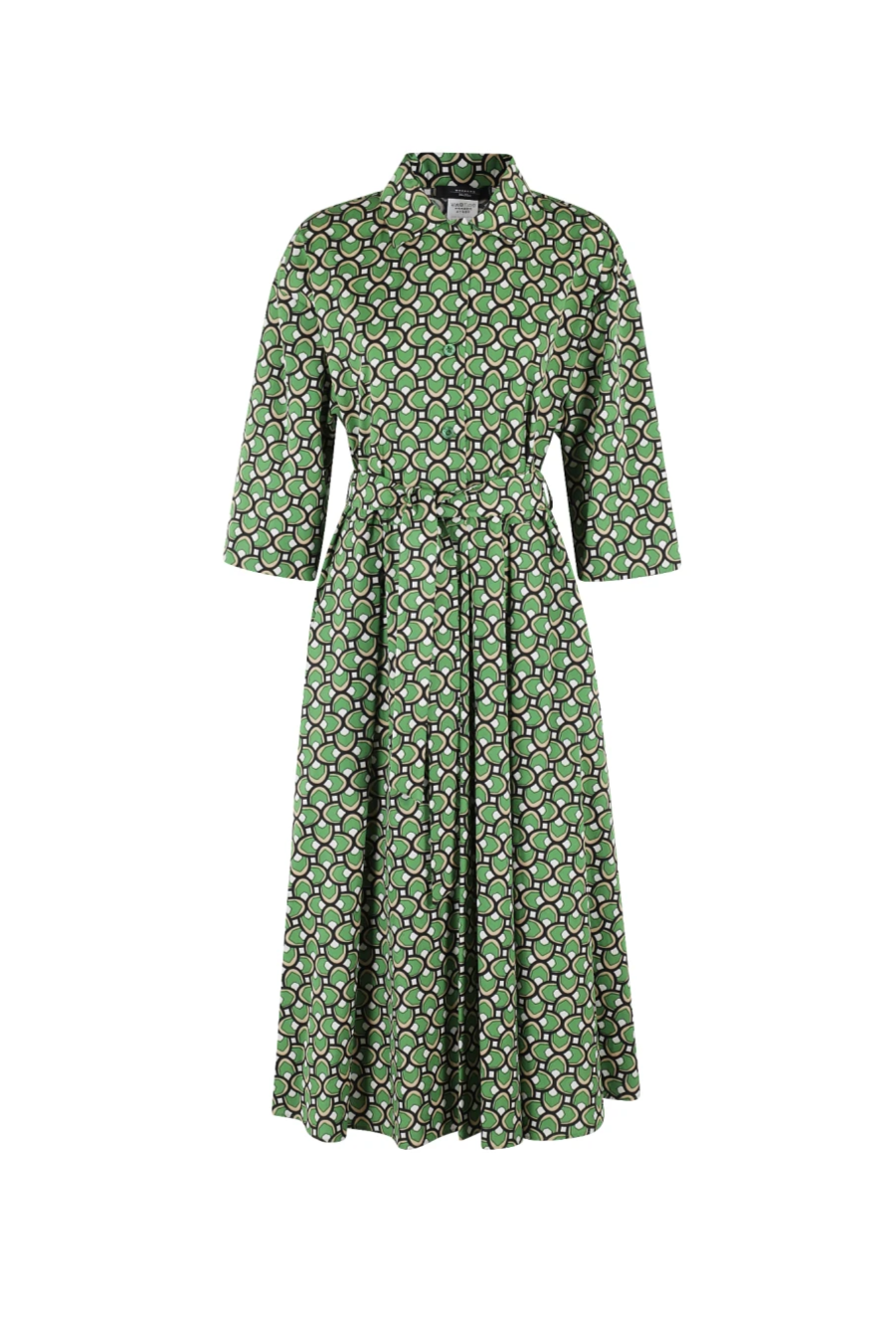 Varenna Cotton Shirt Dress - Green