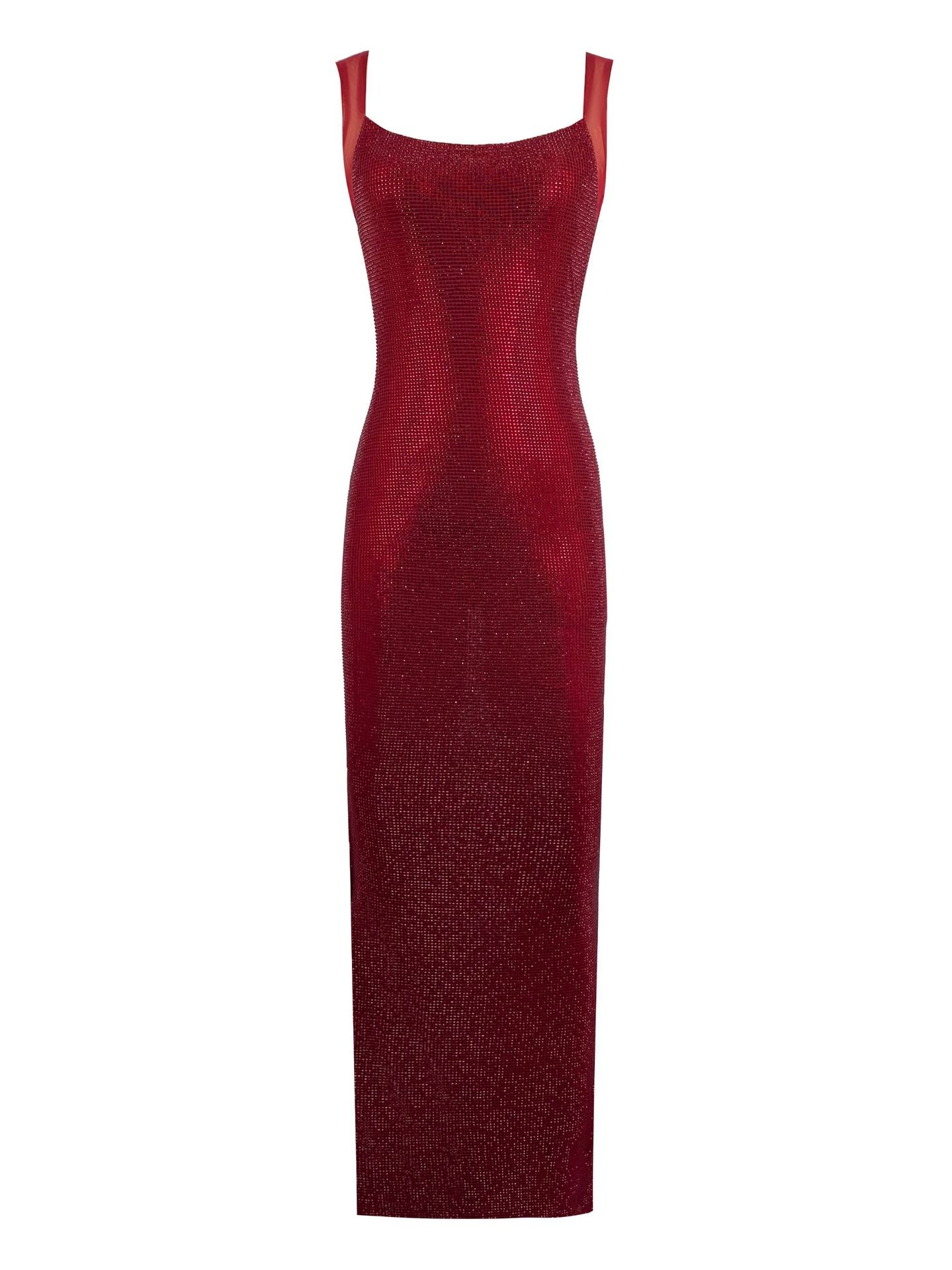 Hot Diamond Hip Skirt Open Back Dress