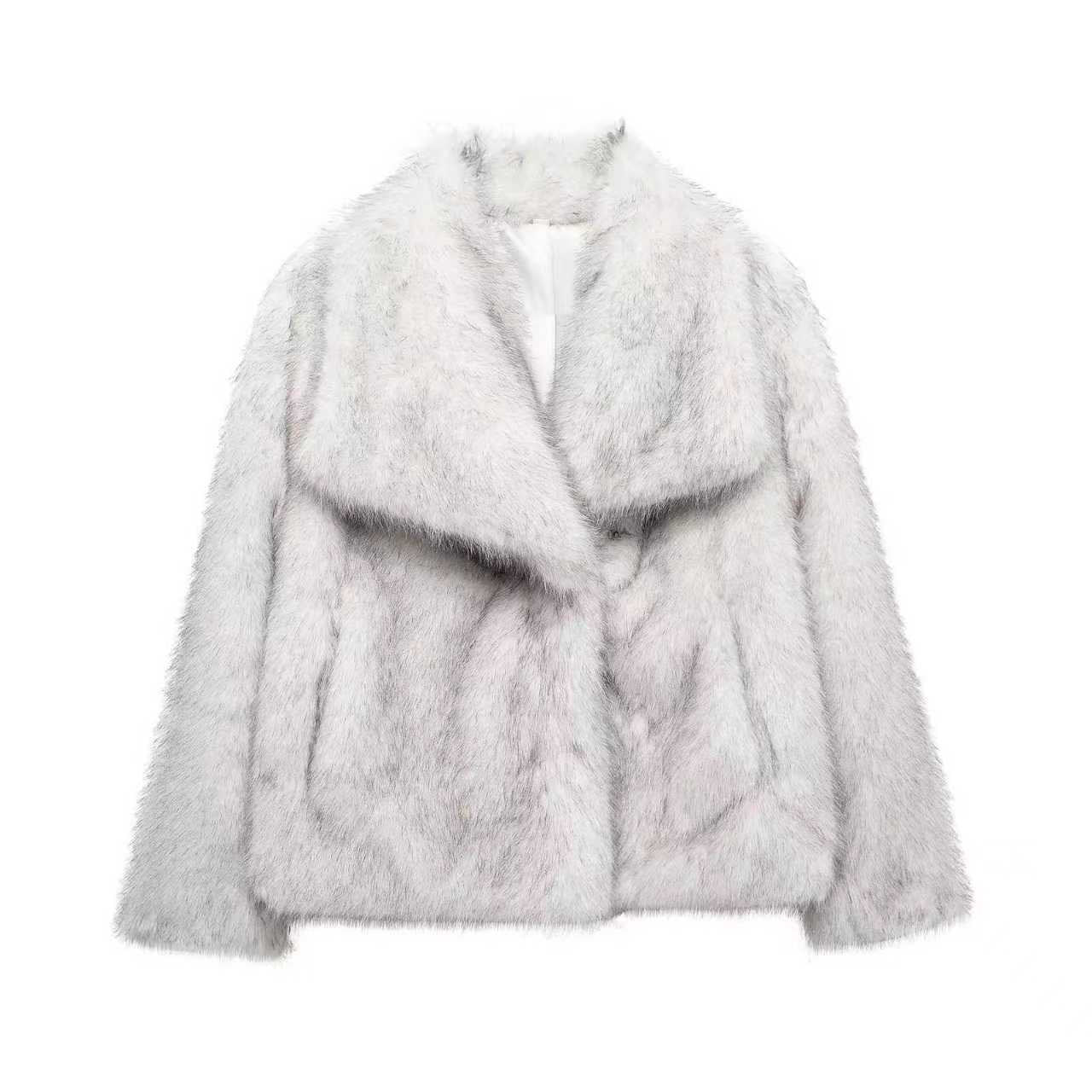 modesty gradient fur coat