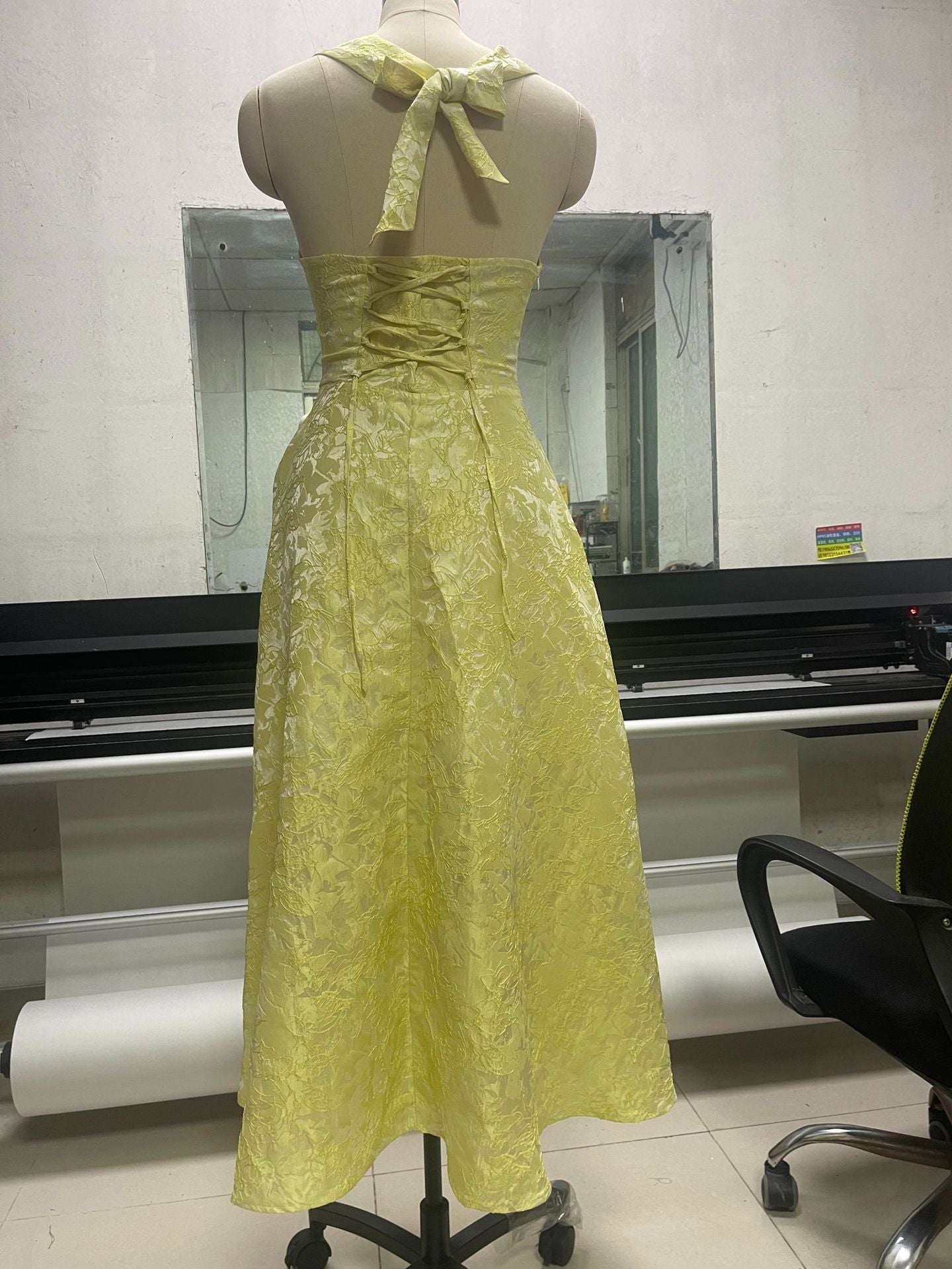 Effie Midi Dress - Lemon