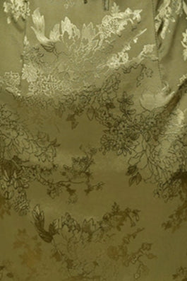 jacquard satin splicing lace resort glossy dress