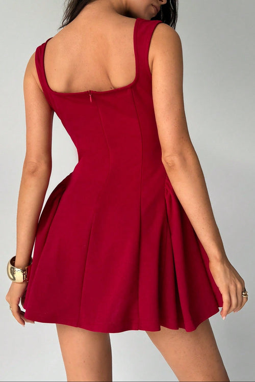 bernice red Mini slip dress