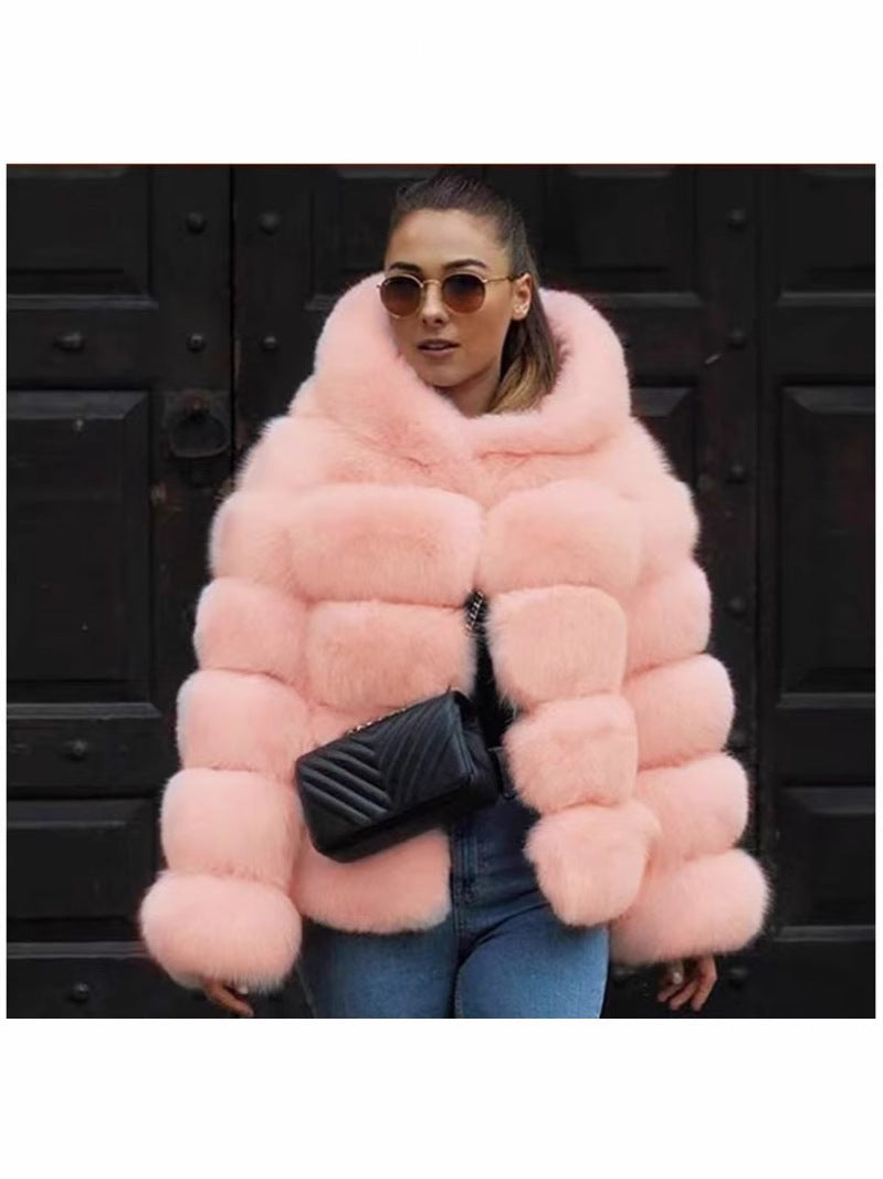 long-sleeved mink fur cardigan