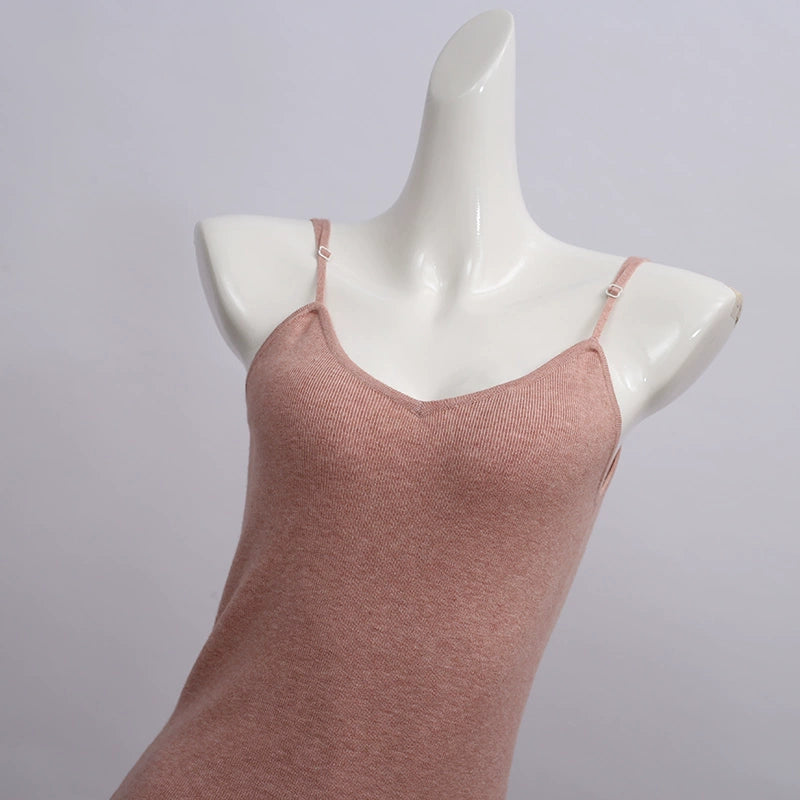 V-neck waist cinched slip dress