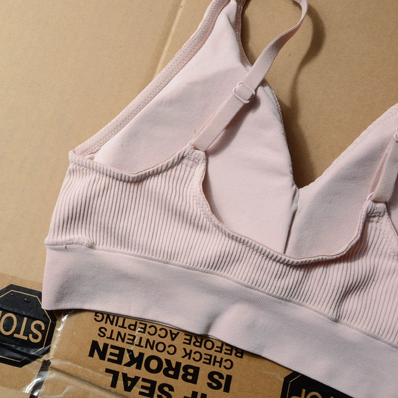 strap adjustable bra U-shaped open sports yoga underwear