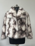 imitation fur large lapel tops wool loose
