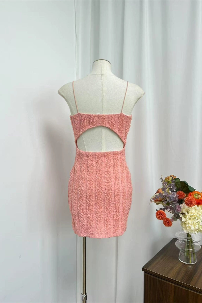 pink camisole mini dress