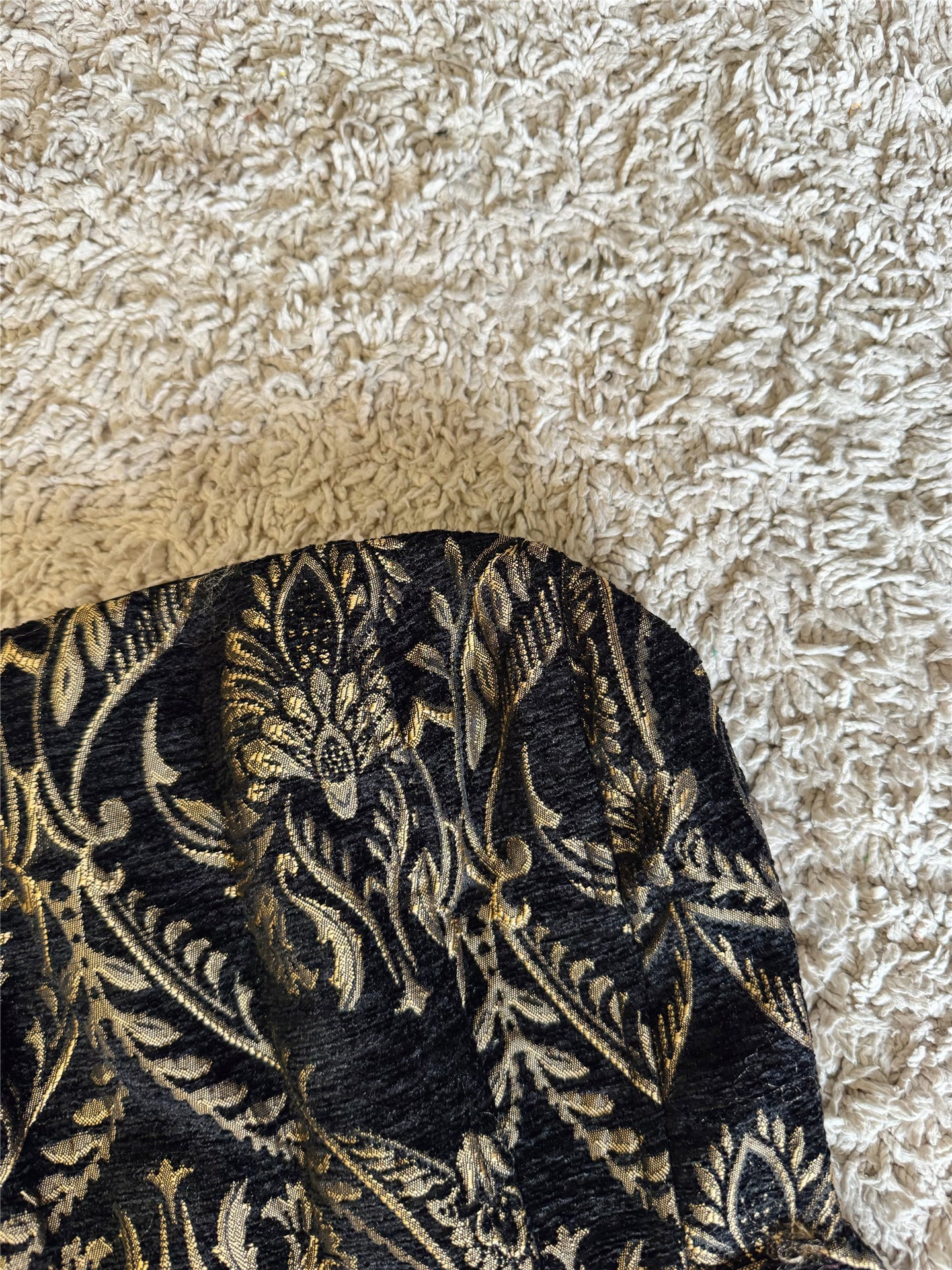 gold thread embroidery thick bandeau mini dress