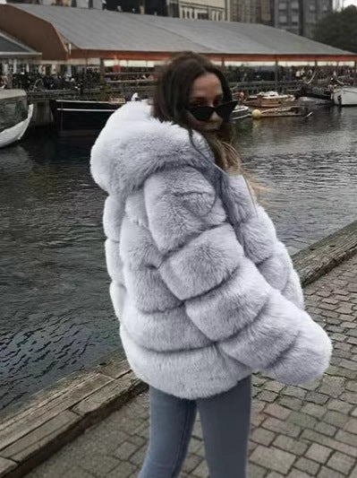 long-sleeved mink fur cardigan