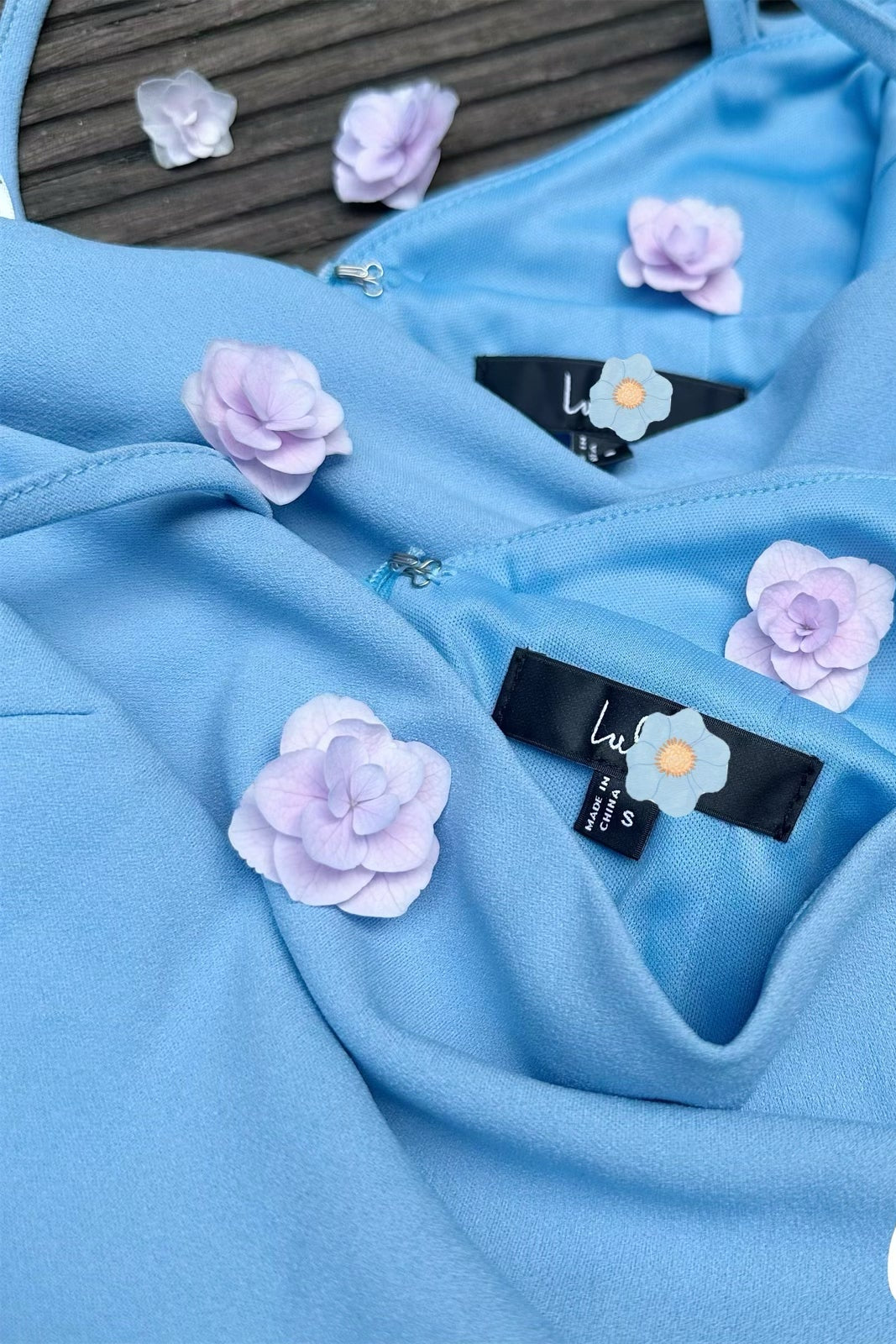 light blue mermaid  midi dress