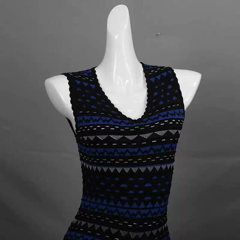 hollow sleeveless knitted dress