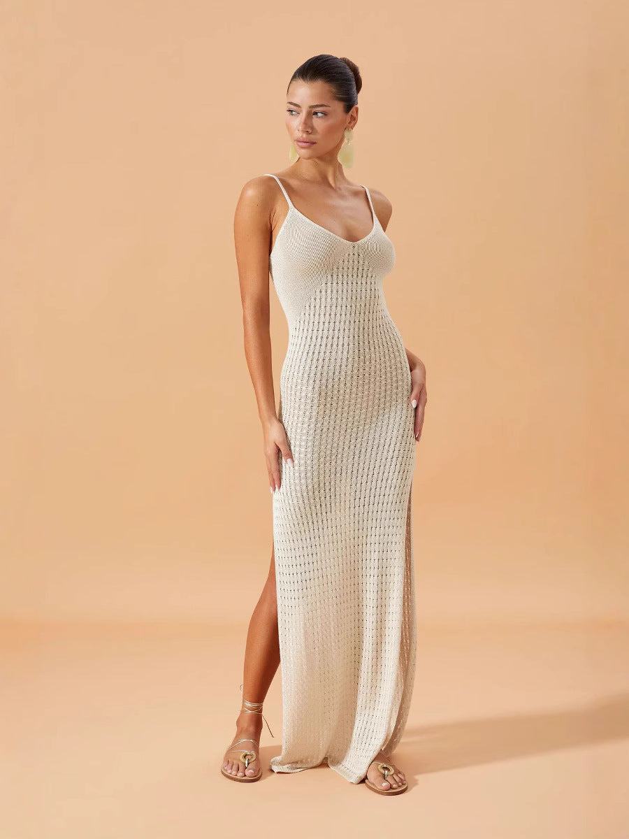 white suspender bikini swimsuit