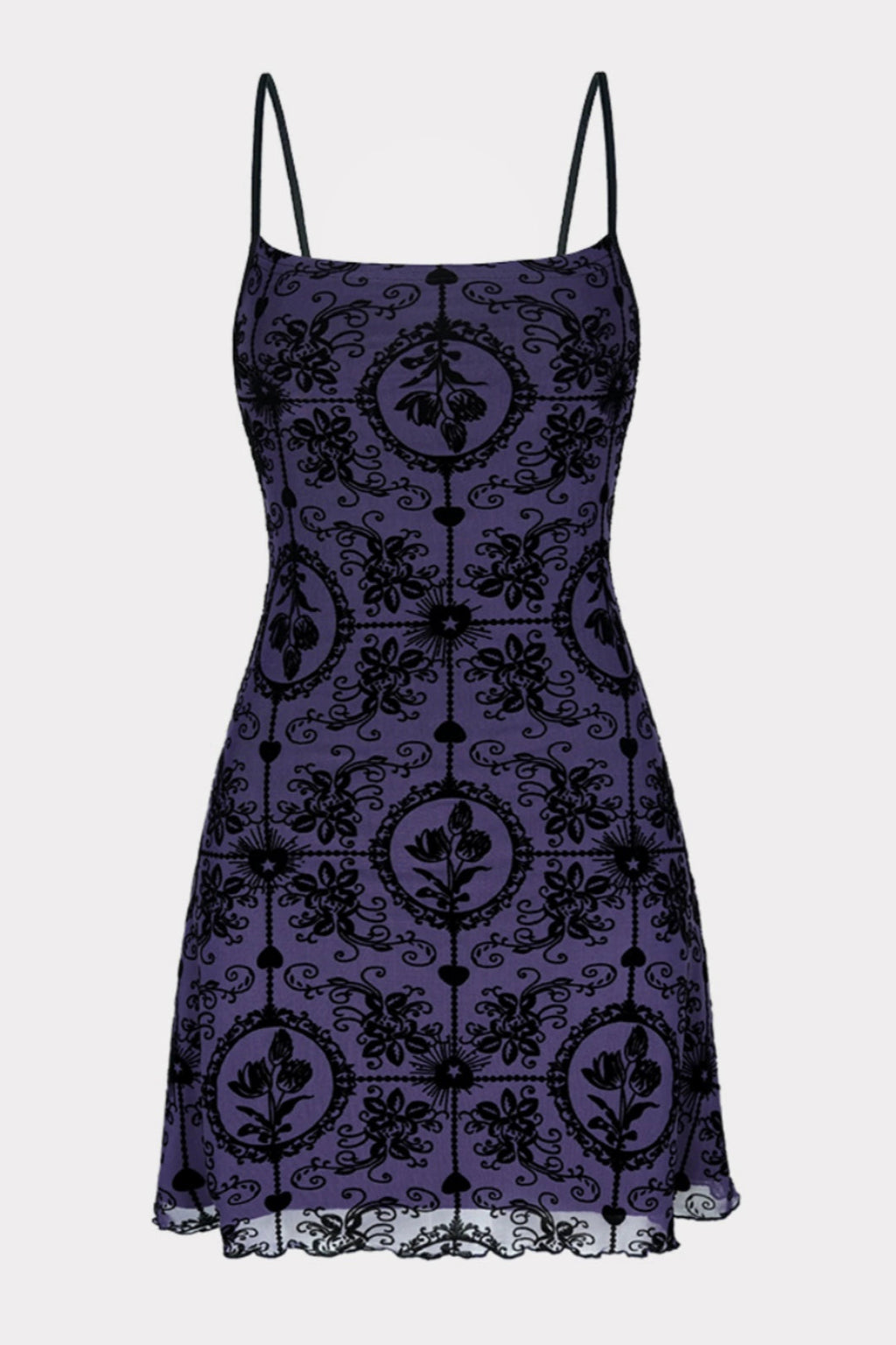 one-collar suspender stretch mesh dress