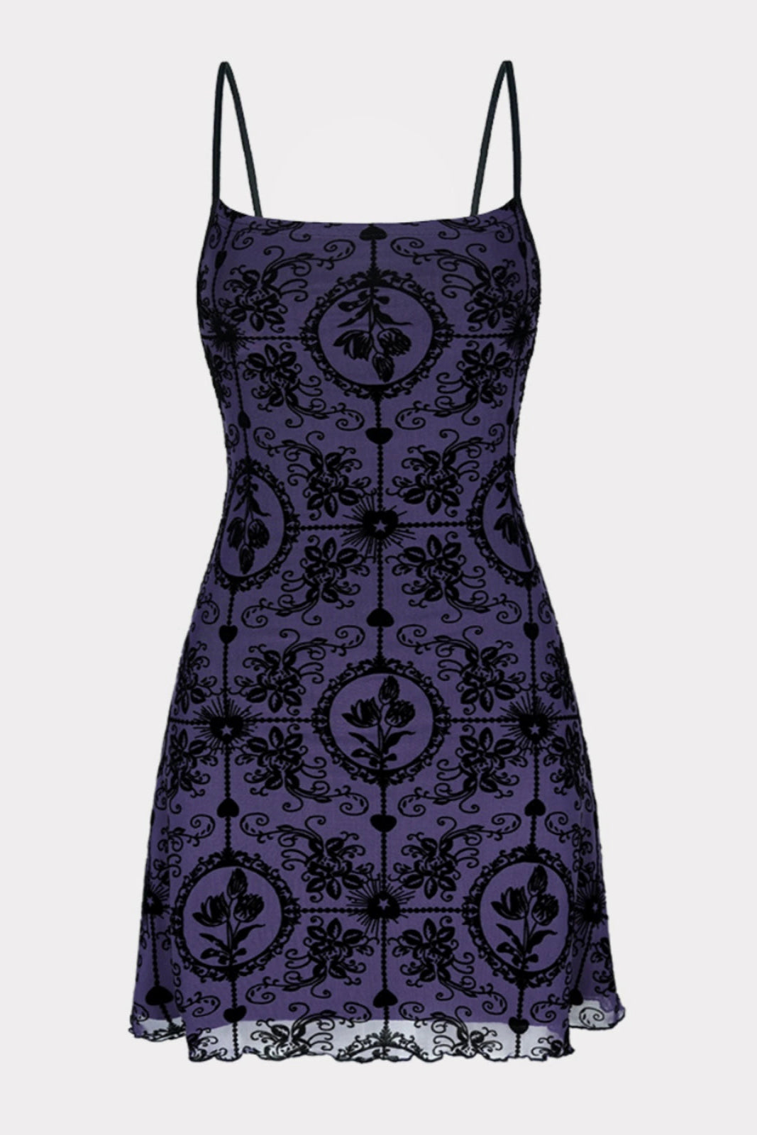 one-collar suspender stretch mesh dress