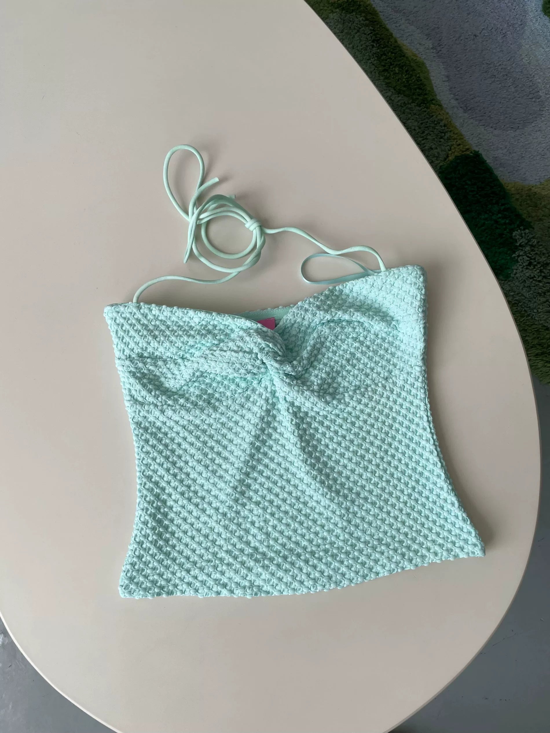 green camisole top