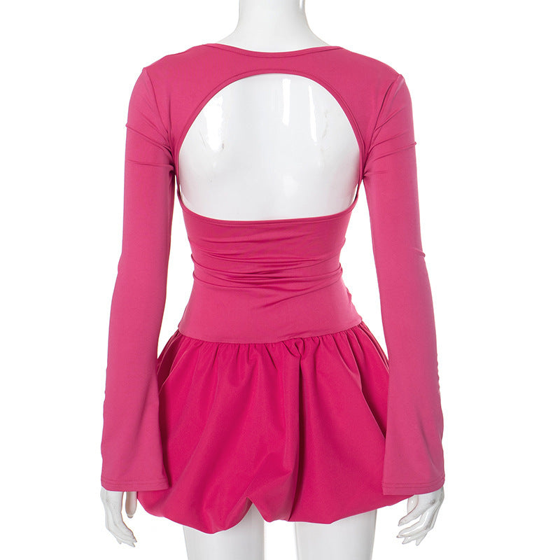 carlin pink long sleeve mini dress