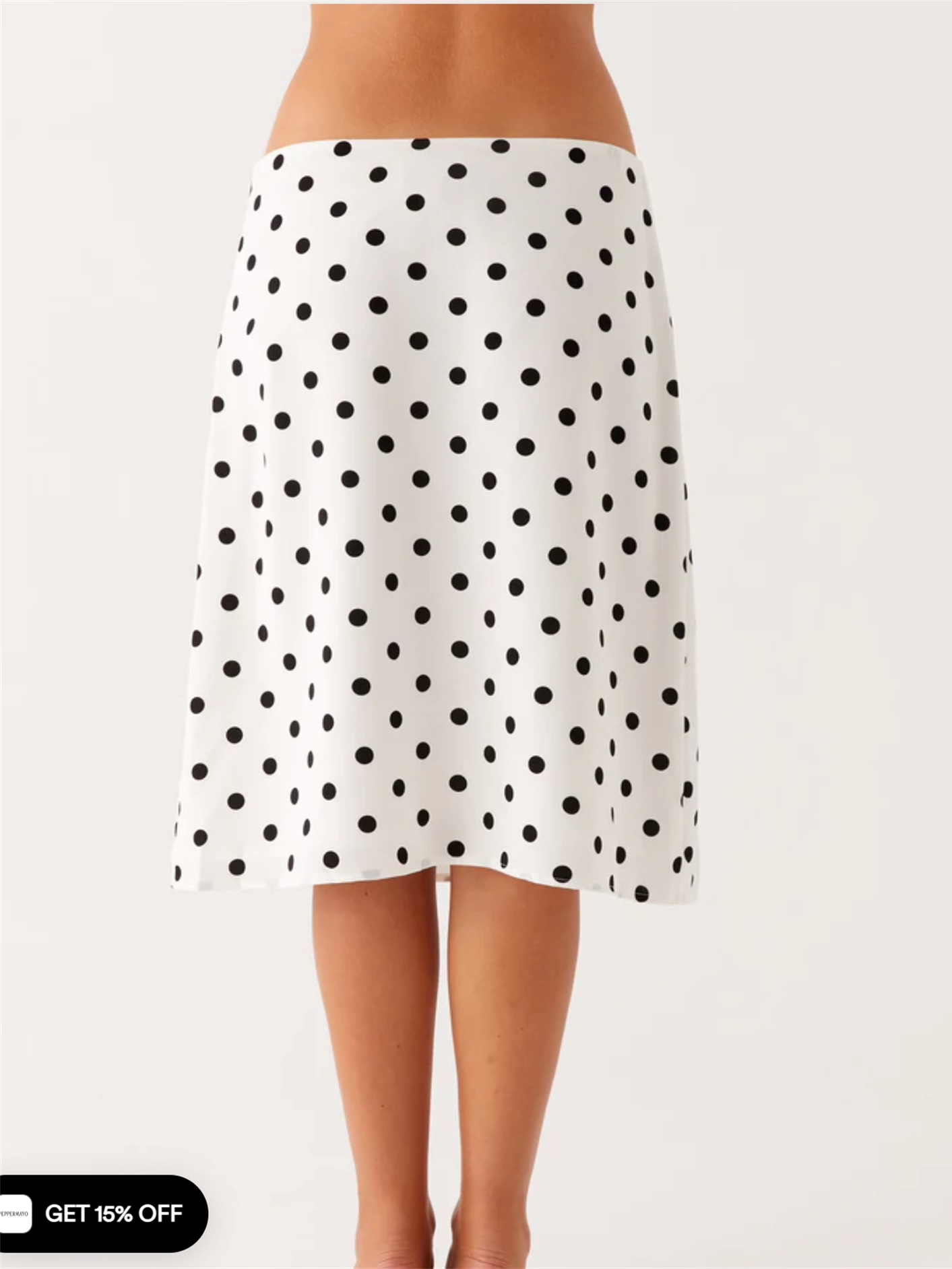 Polka Dots low-waisted long skirts