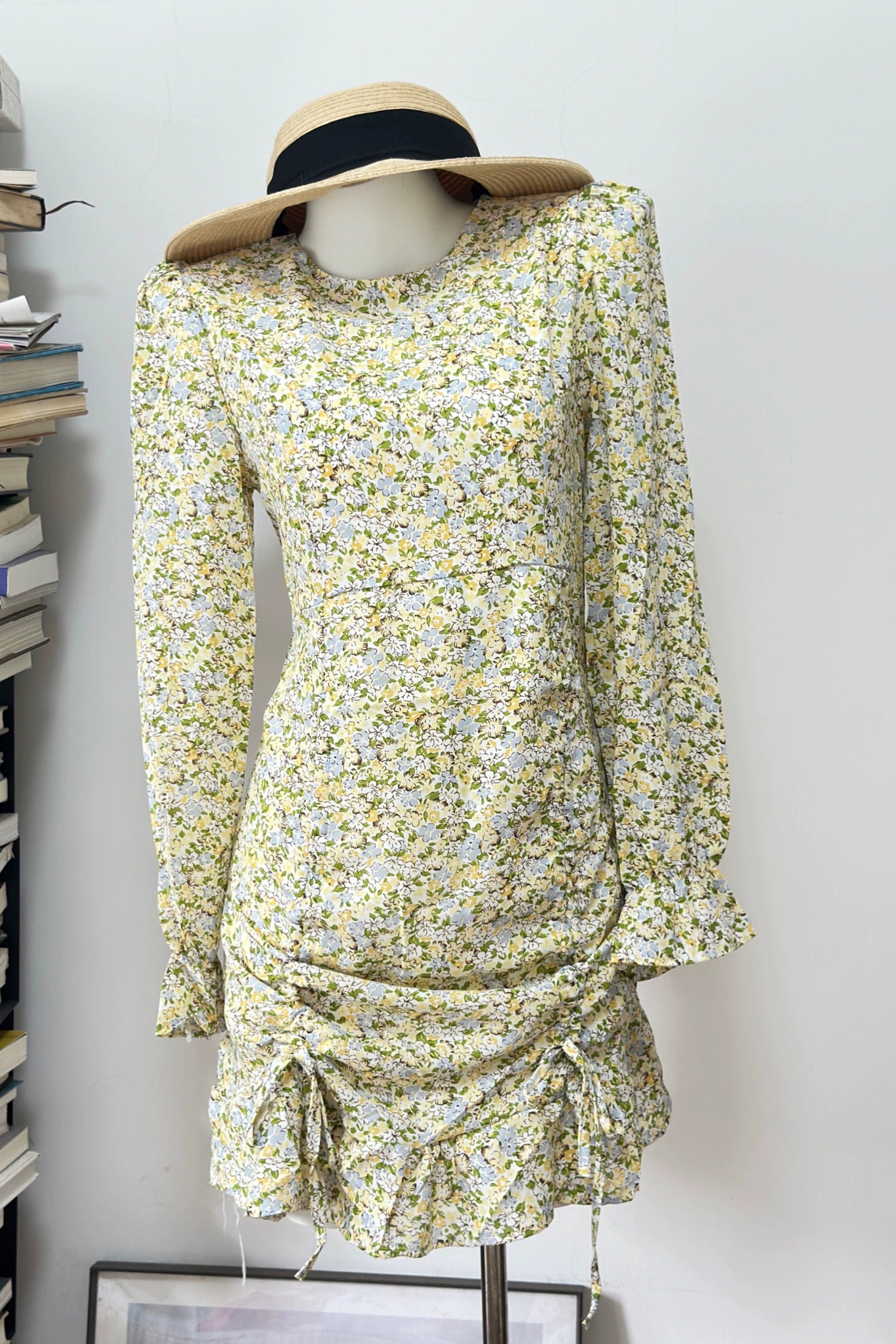 Long Sleeve  Print mini Dress