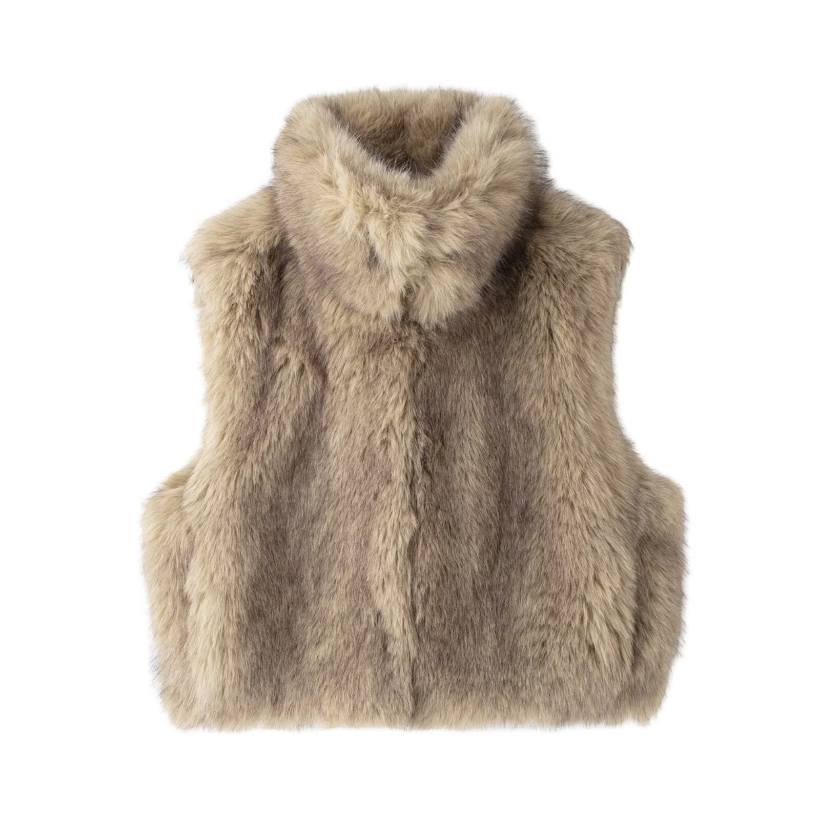 vest faux fur vest