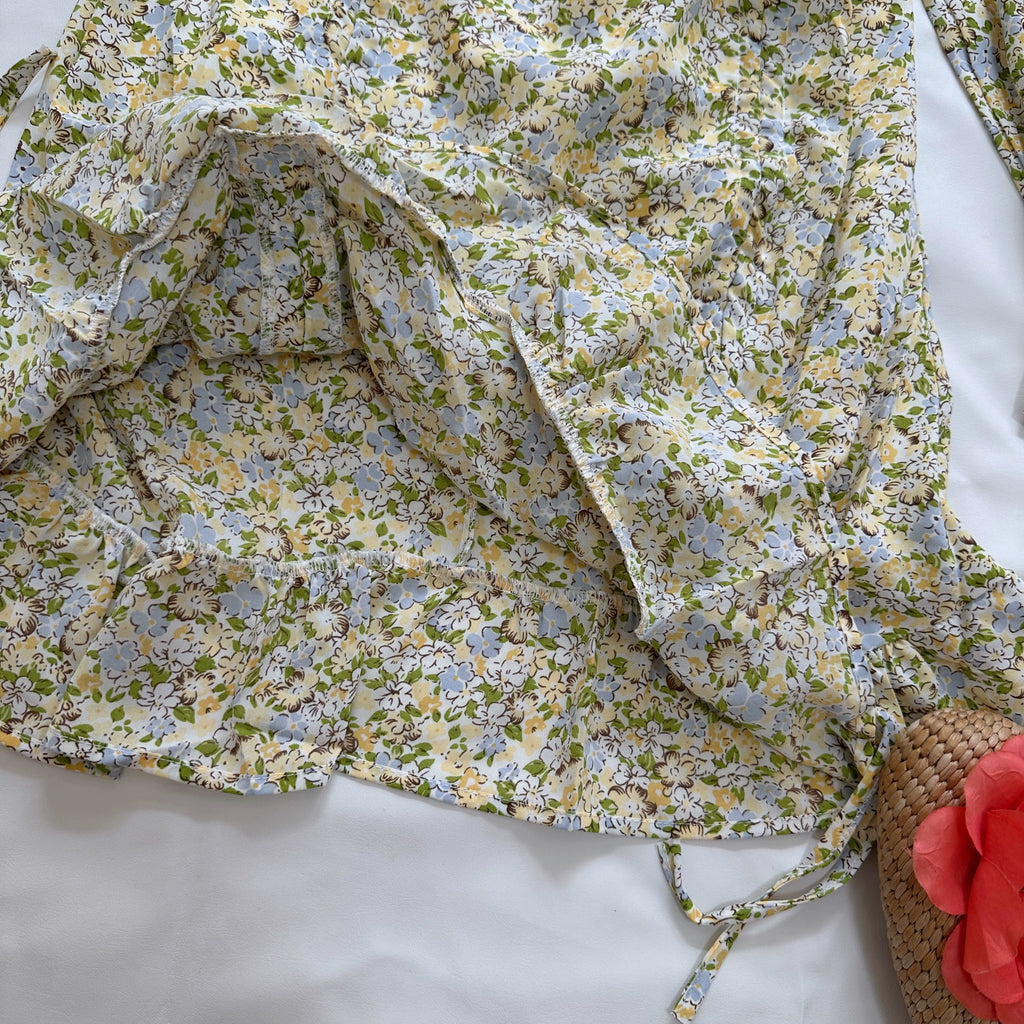 Long Sleeve  Print mini Dress
