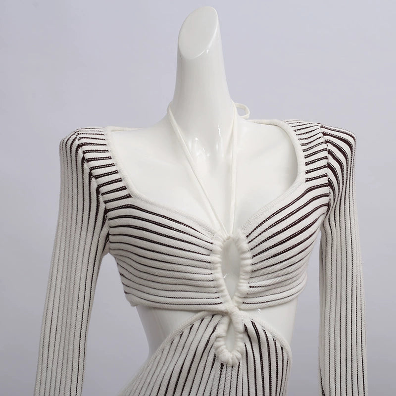 open back knitted dress