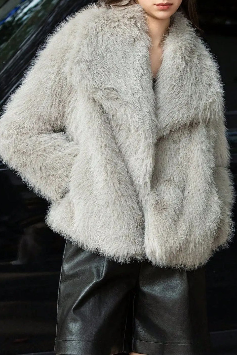 mag lambswool thick fur coat