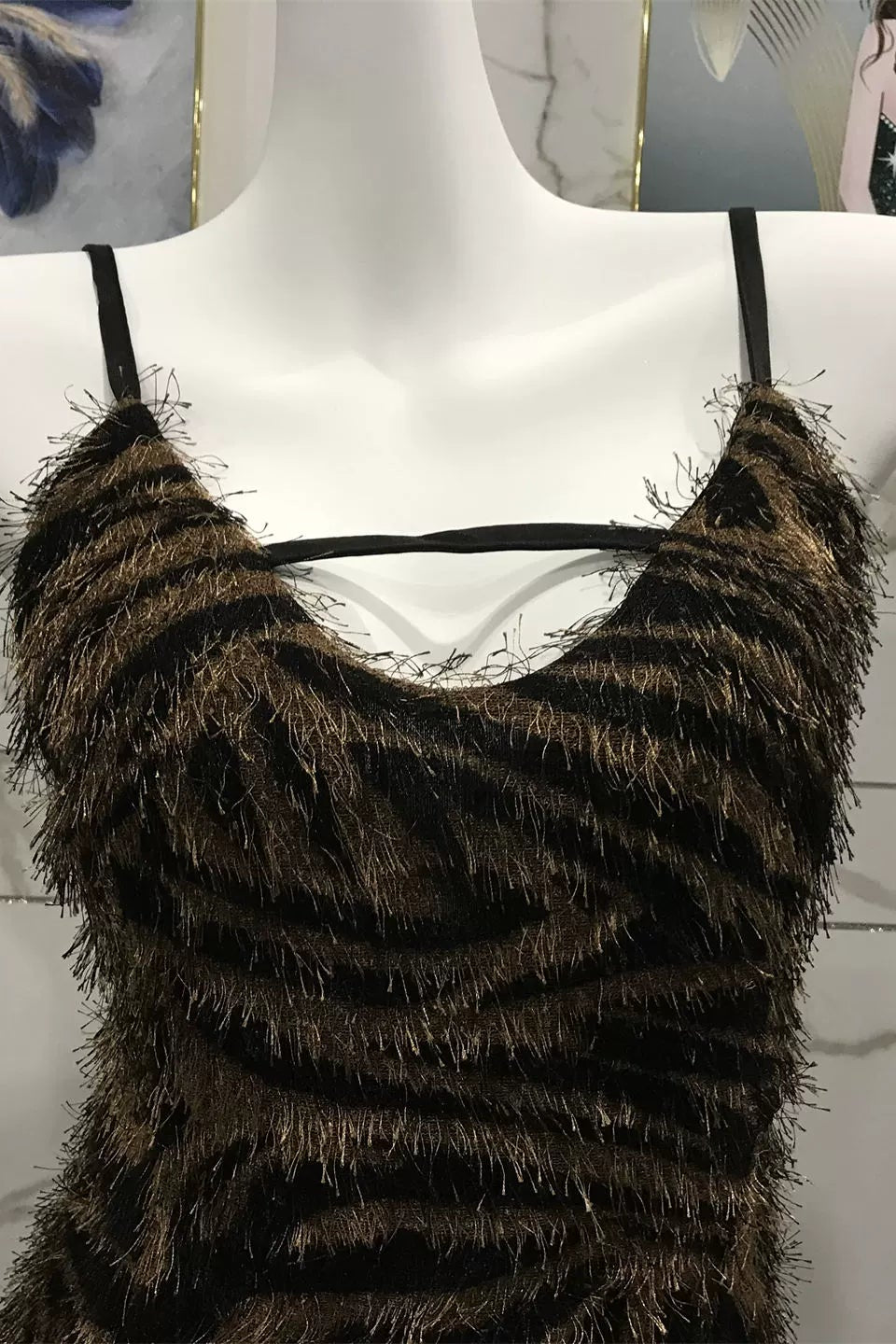 open back wool slip hip slit dress