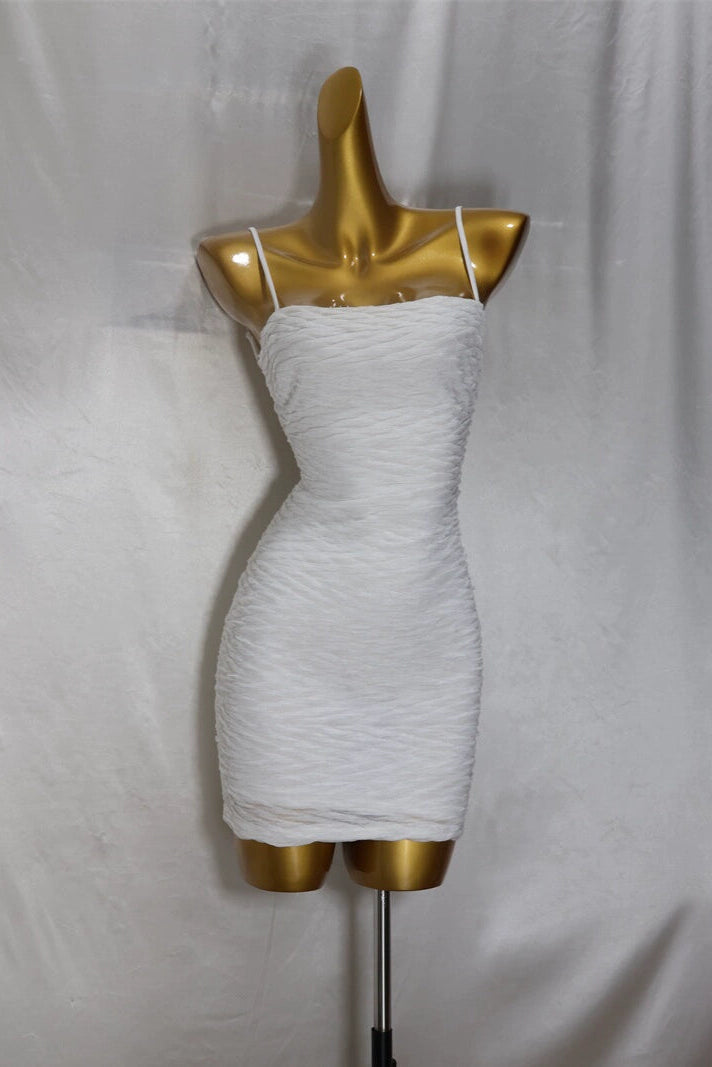 White backless mini Dress