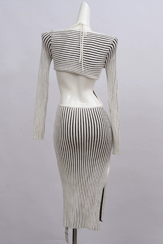 open back knitted dress
