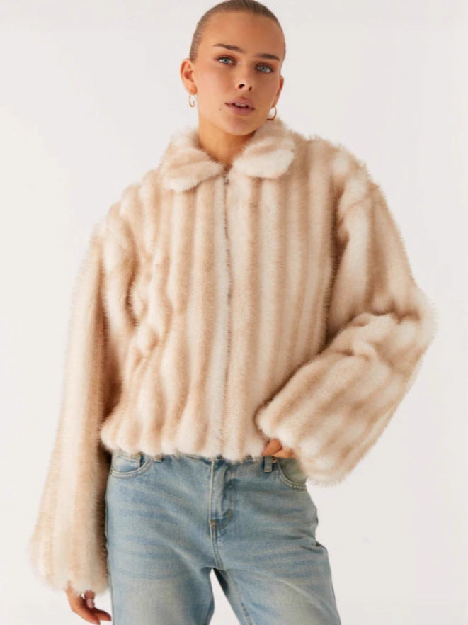 phyllis Short fur coat