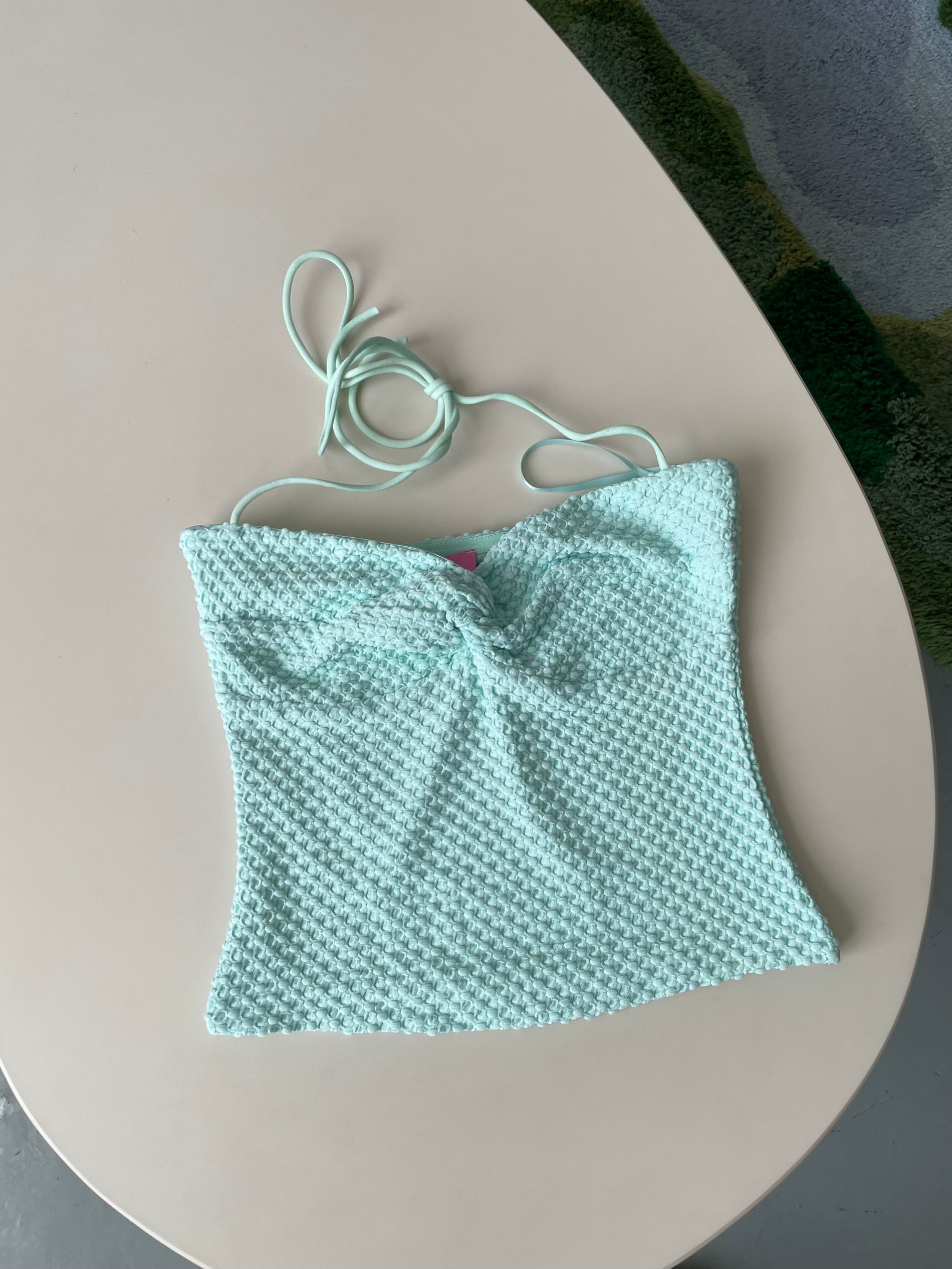 green camisole top
