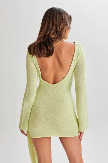 cora green Knitted mini dress