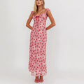 eudora Floral print maxi dress in pink