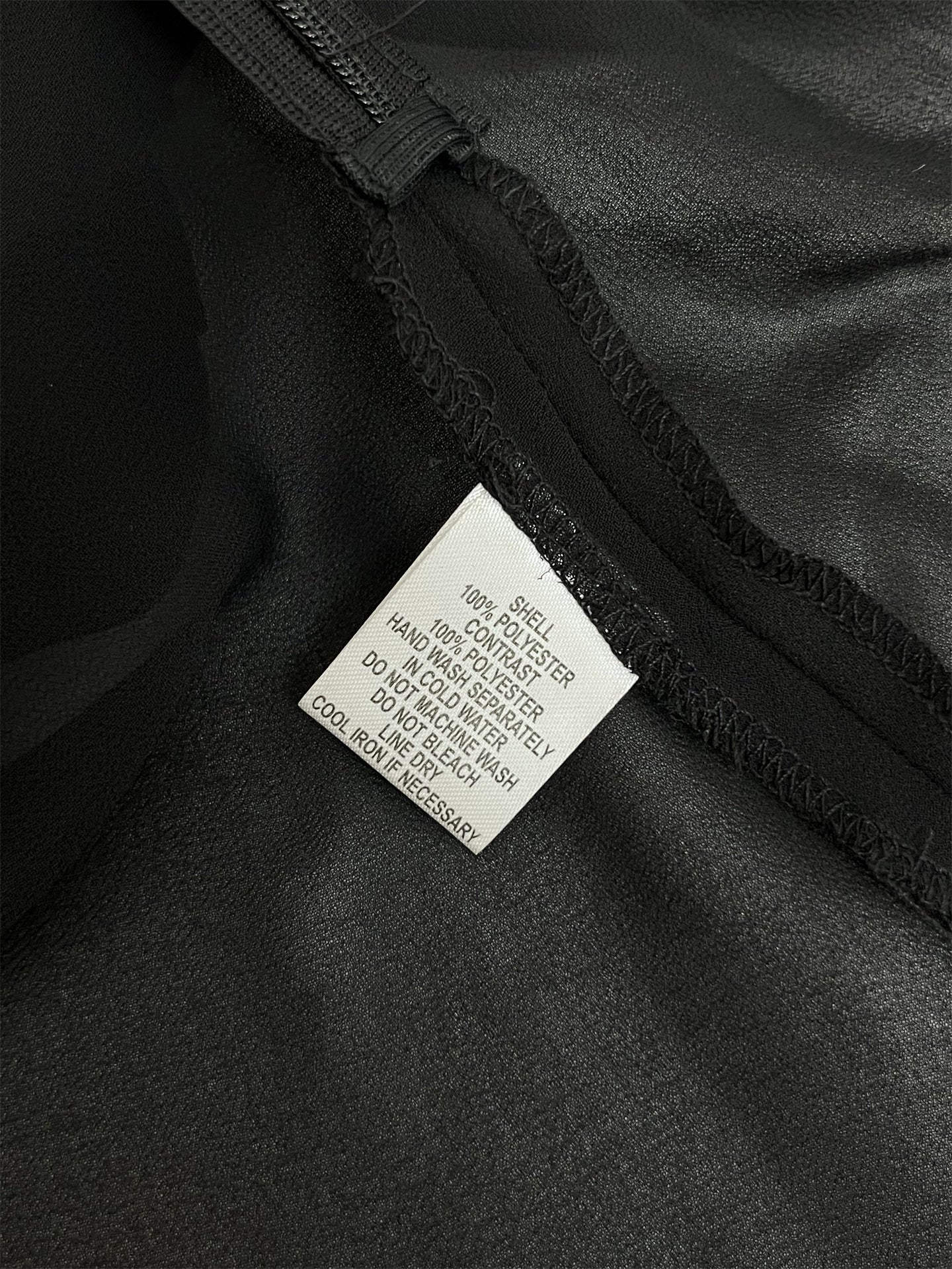 black satin chiffon splicing irregular hem bandeau