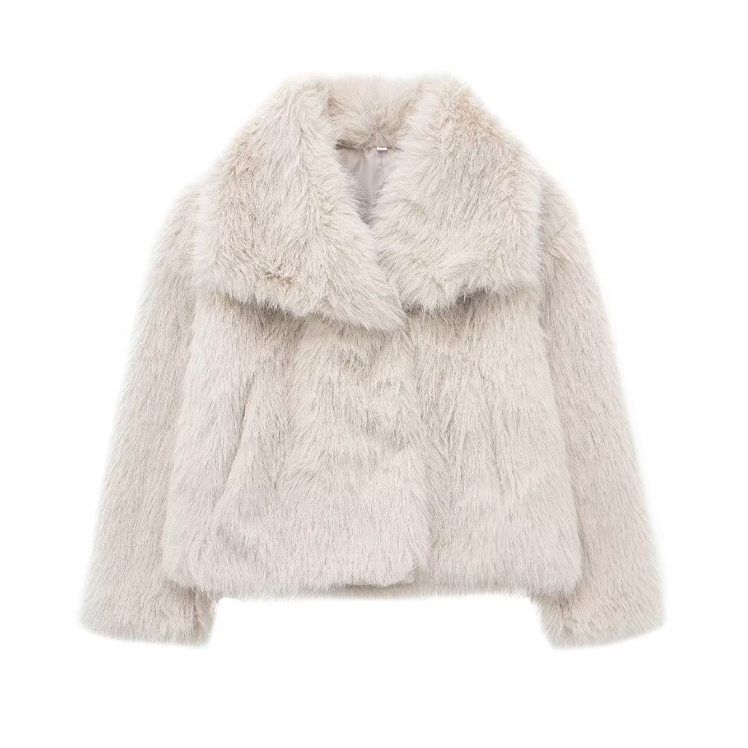 mag lambswool thick fur coat