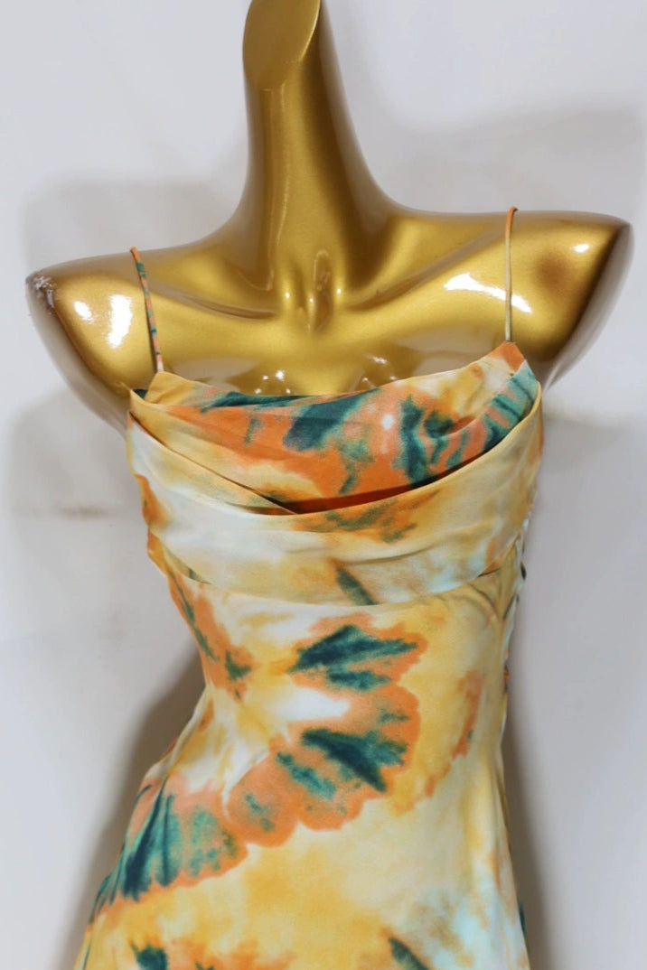 floral sleeveless mini dress