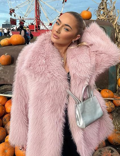 Lily Faux Fur Fur Jacket Mid-length Warm Coat