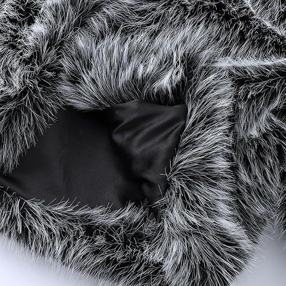 faux fur long-sleeved front open cropped coats