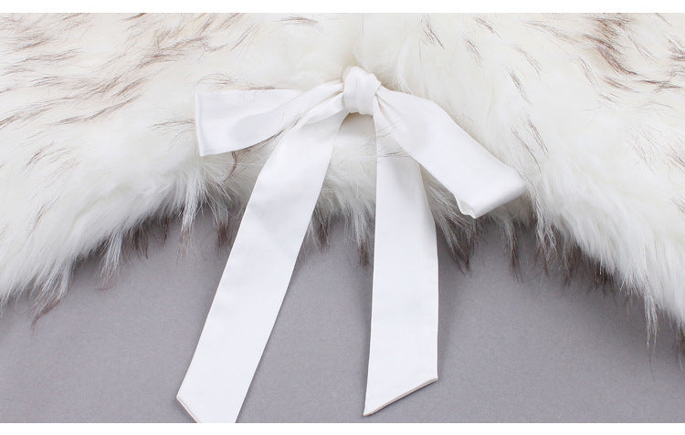 bridal wedding shawl imitation fur coat